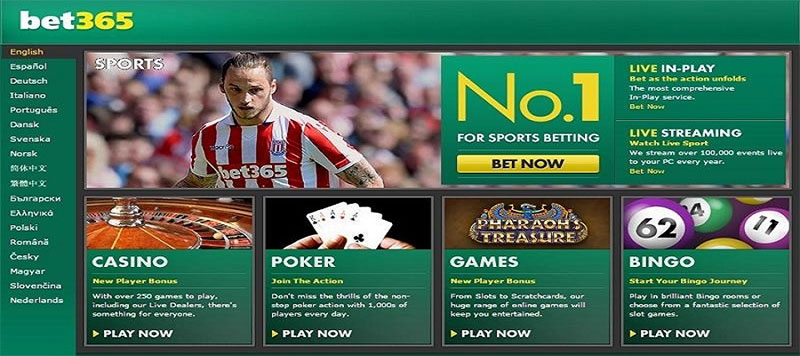 Bet365 with an easy to use interface