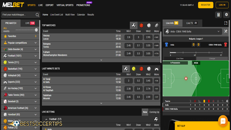 Melbet is another Olympic betting website that ensures user satisfaction