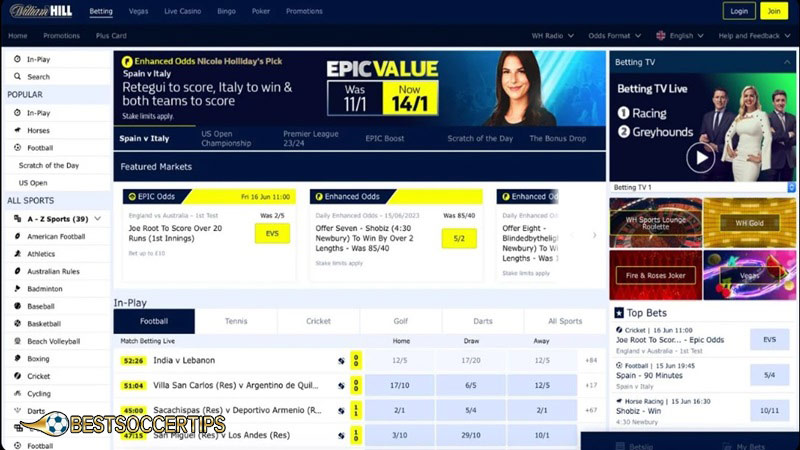 Those with experience in gambling can easily identify the William Hill brand