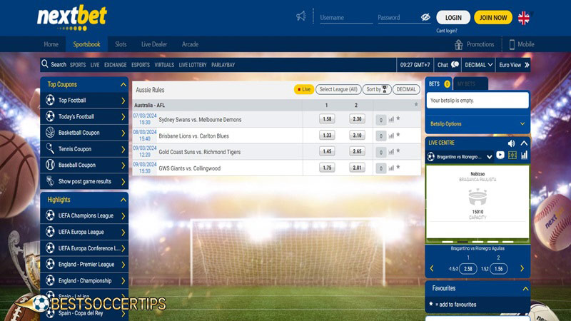 Best rugby betting site: Nextbet