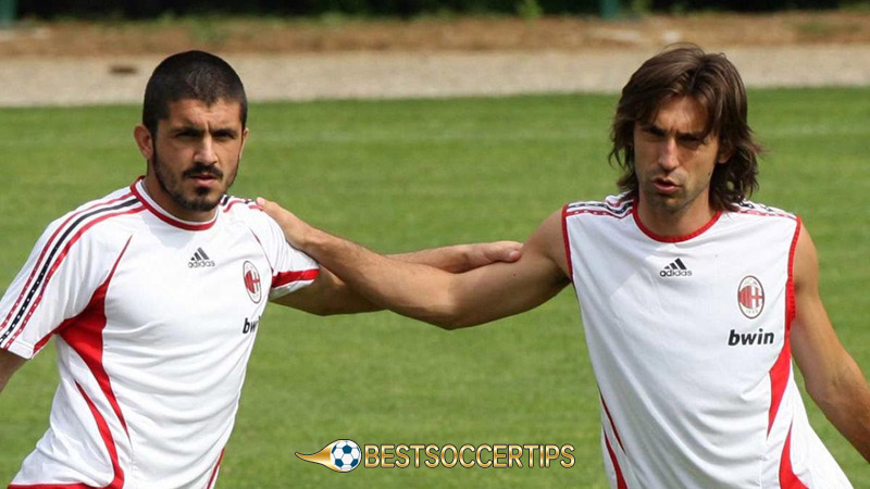 Best duo in soccer: Gennaro Gattuso & Andrea Pirlo (AC Milan & Italy)