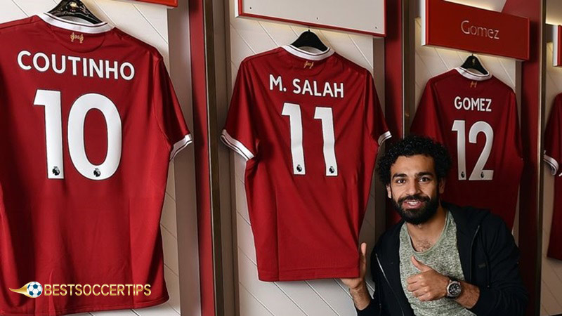 Top selling soccer jerseys: Mohamed Salah's Jersey
