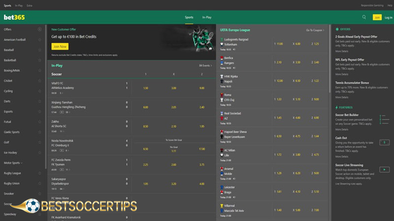 South Africa betting sites: Bet365