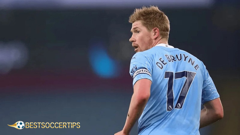 Soccer players with number 17: Kevin De Bruyne (Manchester City)