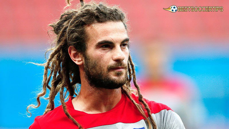 Headband for soccer players with long hair: Kyle Beckerman
