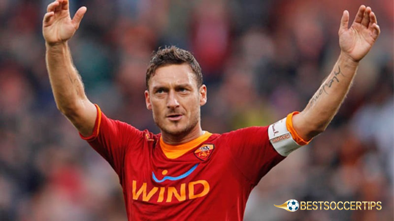Most red cards in a soccer game: Francesco Totti (16 red cards)