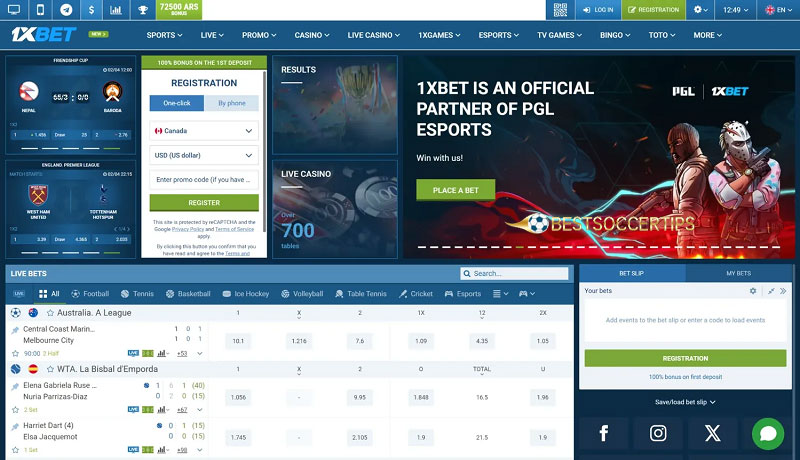 1xBet - Betting sites in China