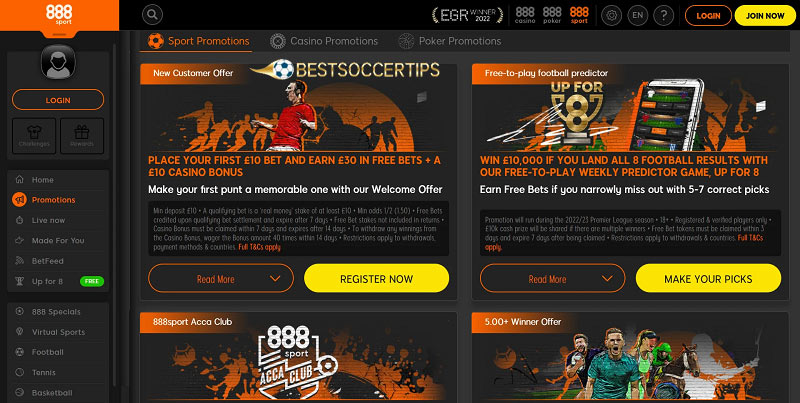 888sport - Best betting sites in Ireland