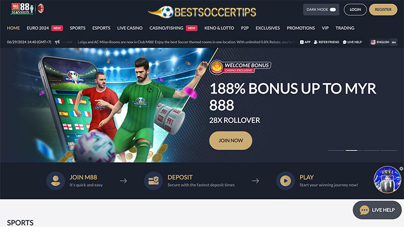 What is the best sports betting app for beginners: M88 App