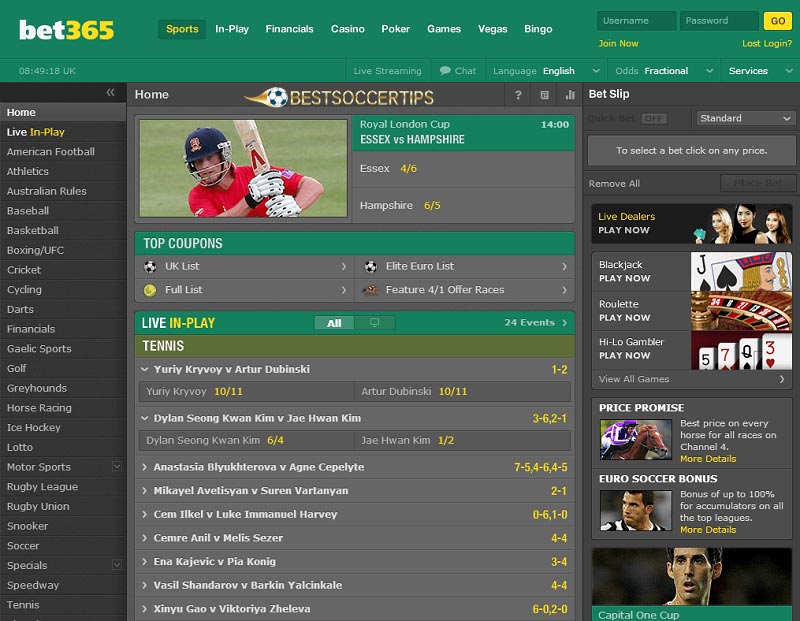 Bet365 - Betting sites in China