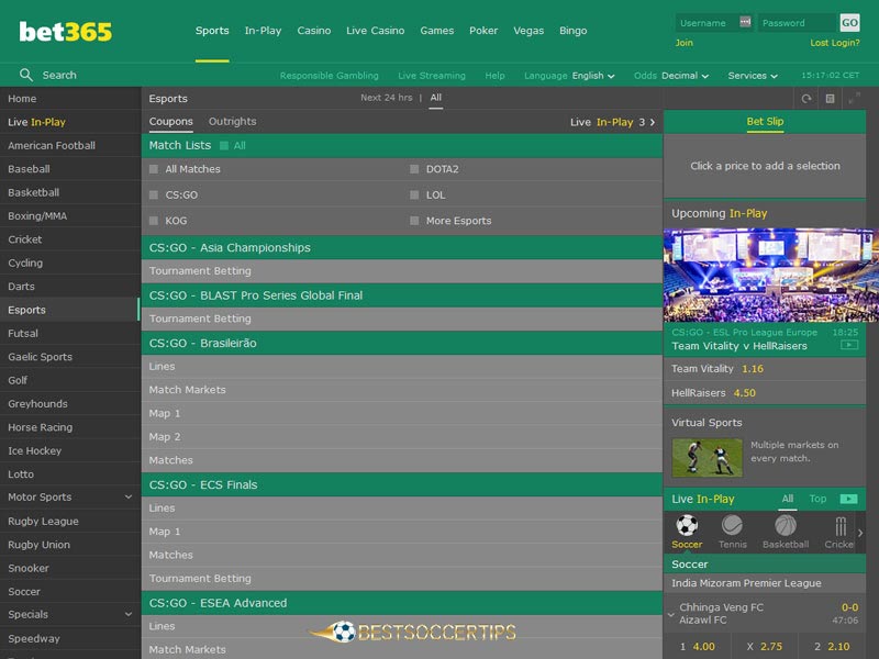 Bet365 - Singapore betting sites