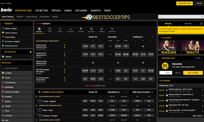 Bwin - Free betting sites in Morocco