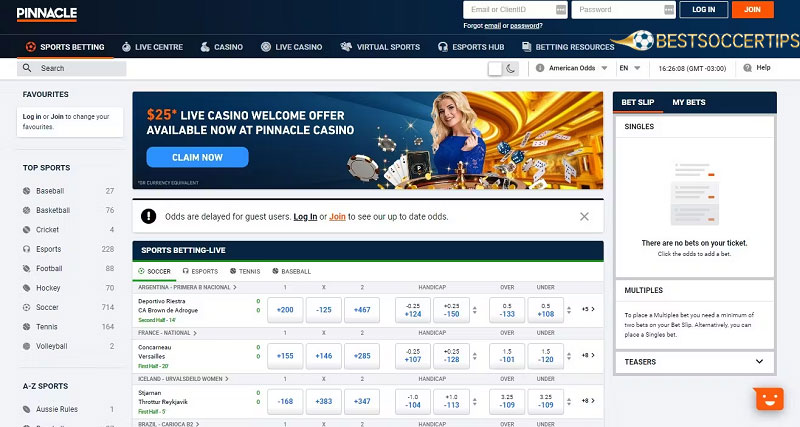 Pinnacle - Euro betting site