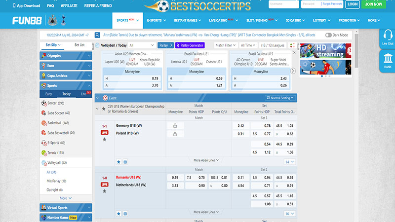 Volleyball betting apps: Fun88