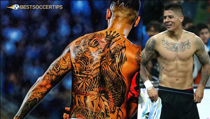 Marcos Rojo - Footballers with the best tattoos​