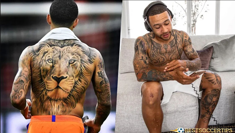 Memphis Depay - Footballers with the best tattoos​