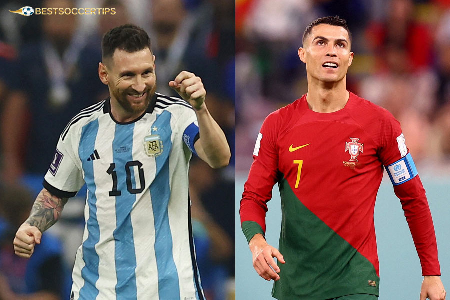 Find out if Messi and Ronaldo were on the same team