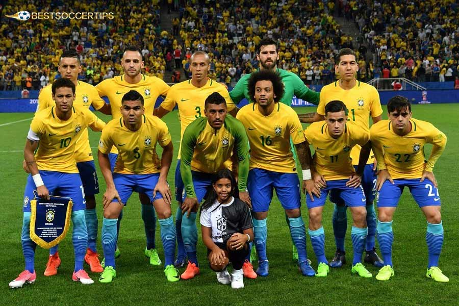 Which country has the most football players - Brazil