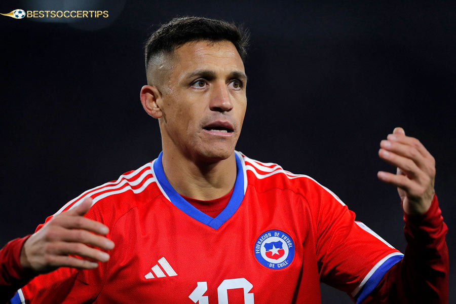 Alexis Sanchez - Players most international goals and assists