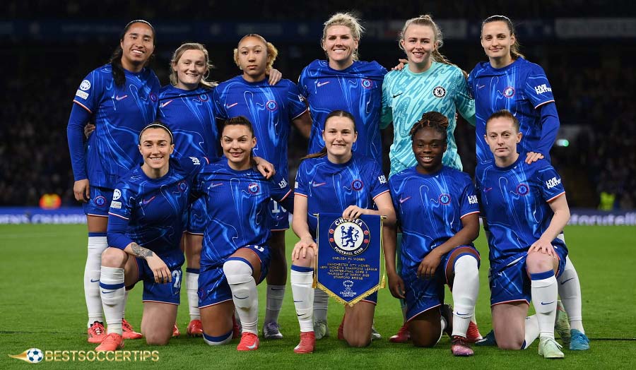 Chelsea Women - The dominant force in the WSL with an all-star squad and modern style of play, overwhelming all opponents