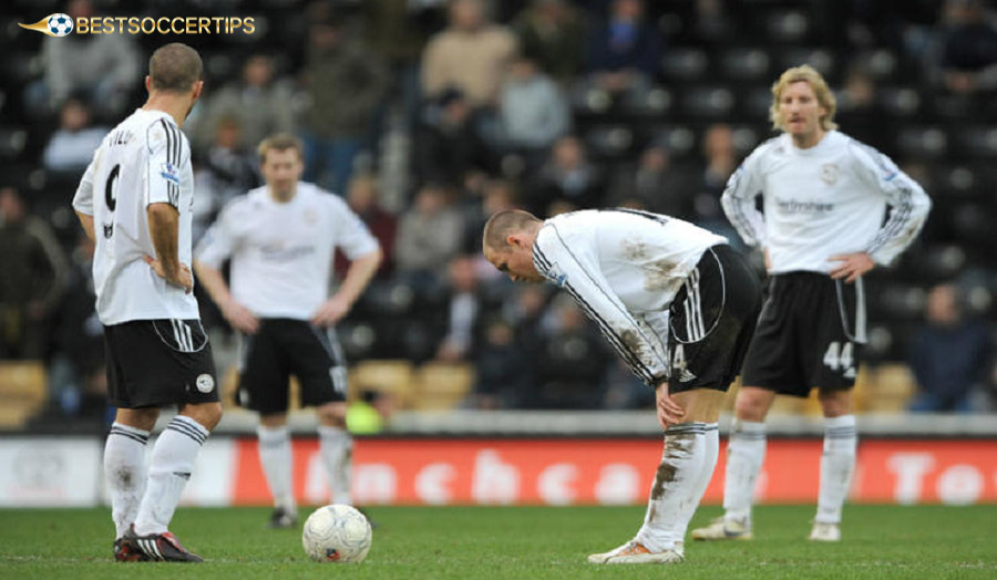 Derby County 2007/08 - Heavy losses from start to finish, betting on opponents to win by a margin