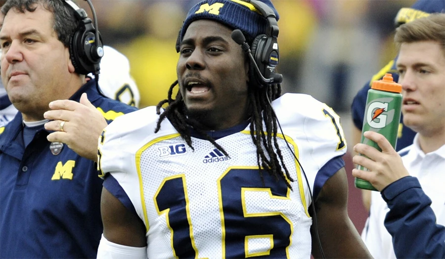 Denard Robinson Michigan quarterback known as Shoelace